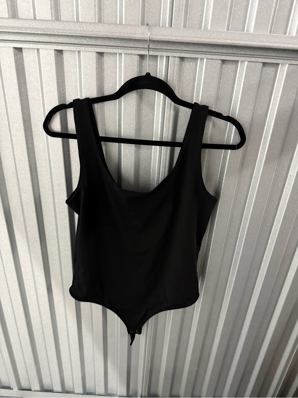Express Black Scoop Neck Bodysuit with Wide Straps